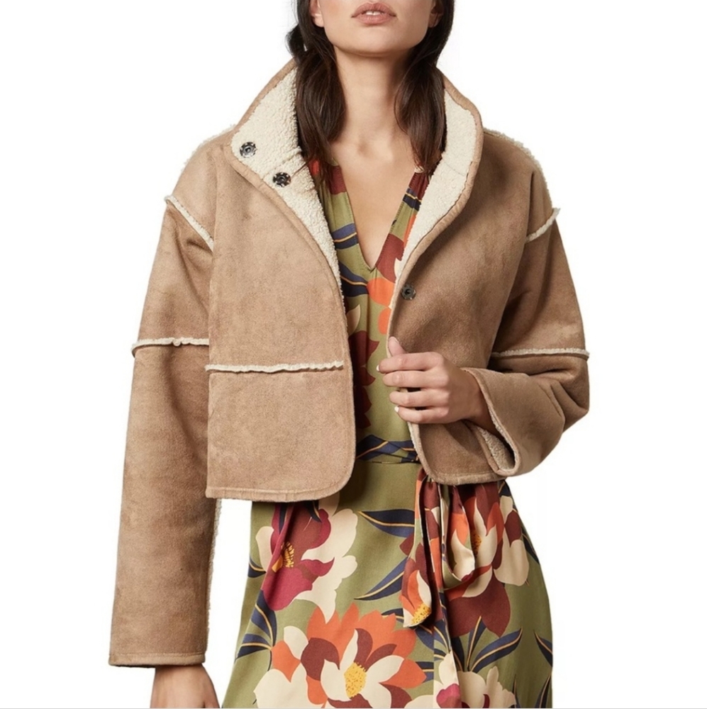 Velvet by Graham & Spencer Tan Shearling Jacket